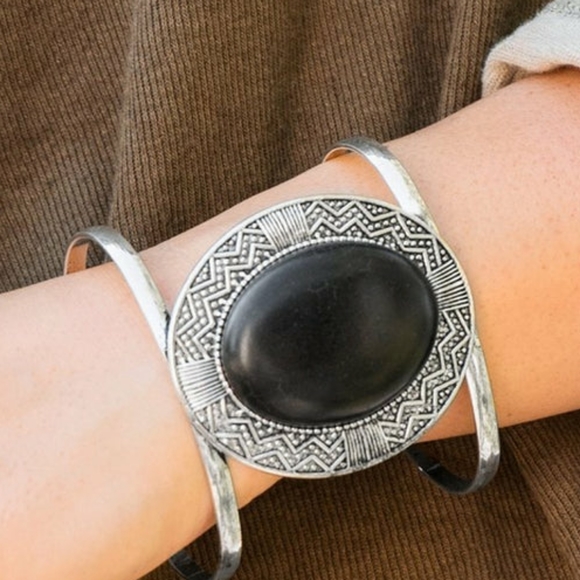 Jewelry - New Lasting Landmark - Black Cuff Bracelet